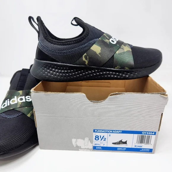 Camo Adidas Puremotion Adapt GY4464 Running Shoes, Sneakers, New Black, Size 8.5 - Picture 8 of 9